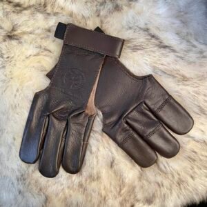 Brown 3 Finger Shooting Glove